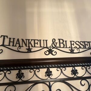 Thankful & Blessed Metal Wall Decor